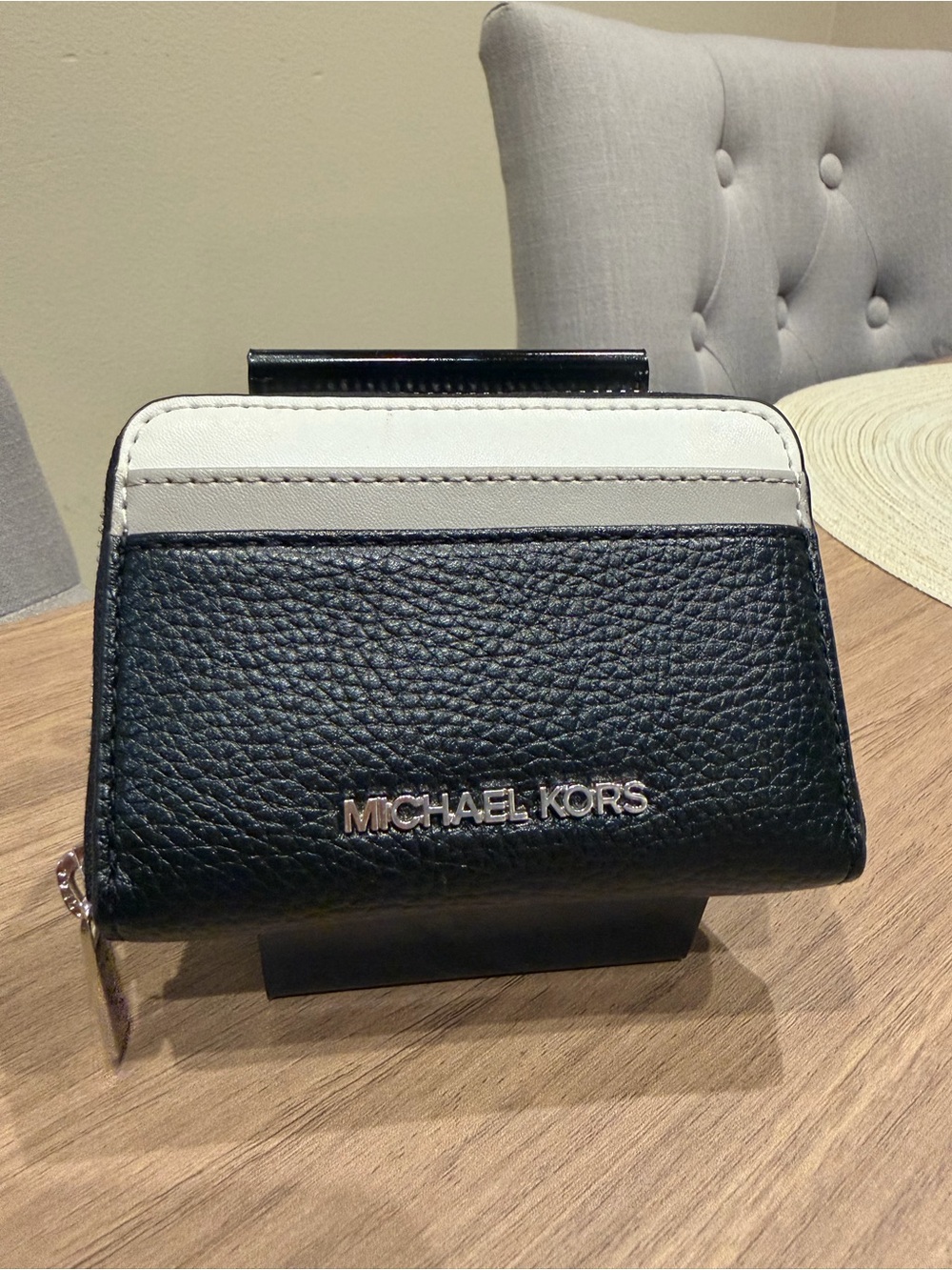 Michael Kors Pebbled Leather Zip Around Coin/Card Wallet